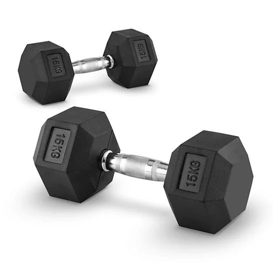 RKS EQUIPMENT - HEX KÉZISÚLYZÓ/HEX DUMBBELL - 15 KG