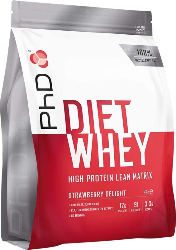 PHD NUTRITION - DIET WHEY - 2000 G - STRAWBERRY/EPER