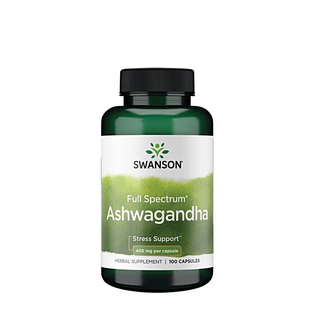 SWANSON - ASHWAGANDHA 450 MG - INDIAI GINZENG ÁLOMBOGYÓ - 100 KAPSZULA SWANSON - ASHWAGANDHA 450 MG - INDIAI GINZENG ÁLOMBOGYÓ - 100 KAPSZULA