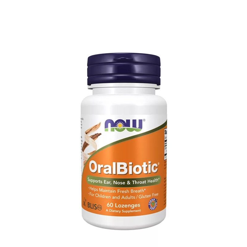 NOW - ORALBIOTIC - SZÁJHIGIÉNIÁT TÁMOGATÓ KÉSZÍTMÉNY - 60 TABLETTA