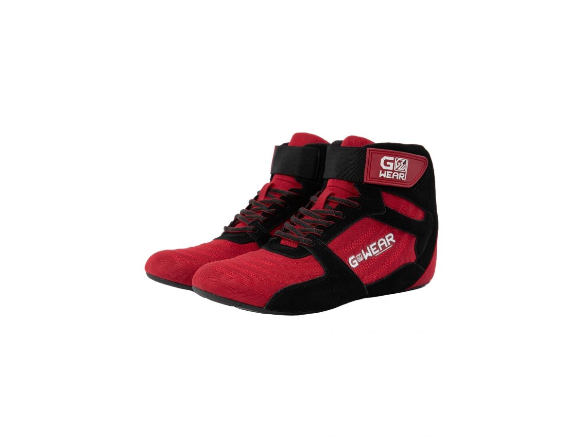 GORILLA WEAR - GWEAR PRO HIGH TOPS - MAGASSZÁRÚ EDZŐCIPŐ - FEKETE/PIROS