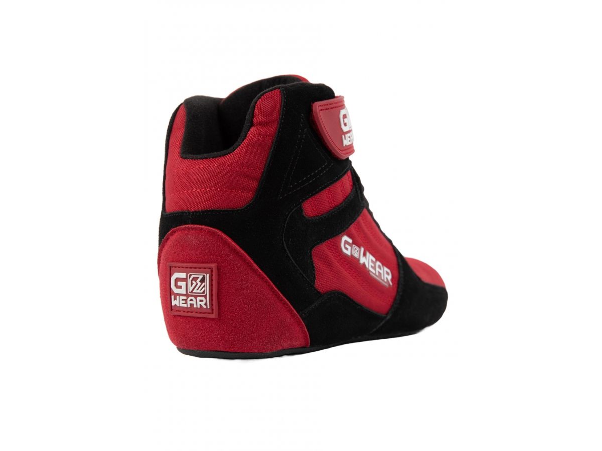 GORILLA WEAR - GWEAR PRO HIGH TOPS - MAGASSZÁRÚ EDZŐCIPŐ - FEKETE/PIROS