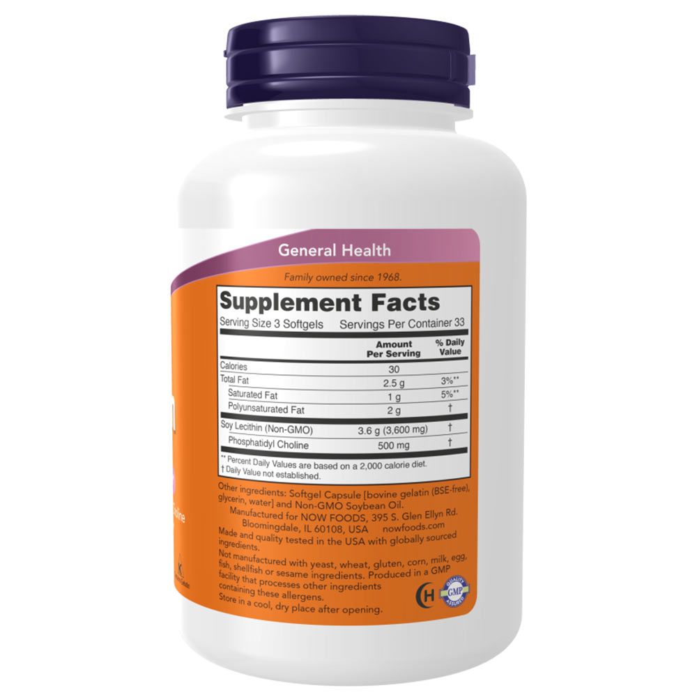 NOW - LECITHIN 1200 MG - 200 KAPSZULA NOW - LECITHIN 1200 MG - 200 KAPSZULA