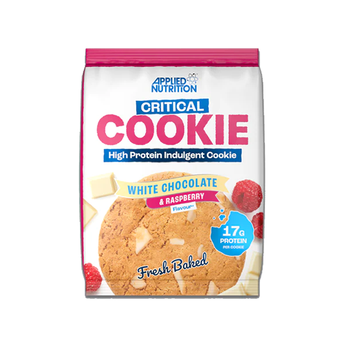 APPLIED NUTRITION - CRITICAL COOKIE - 85 G - WHITE CHOCOLATE & RASPBERRY/FEHÉRCSOKOLÁDÉS MÁLNA