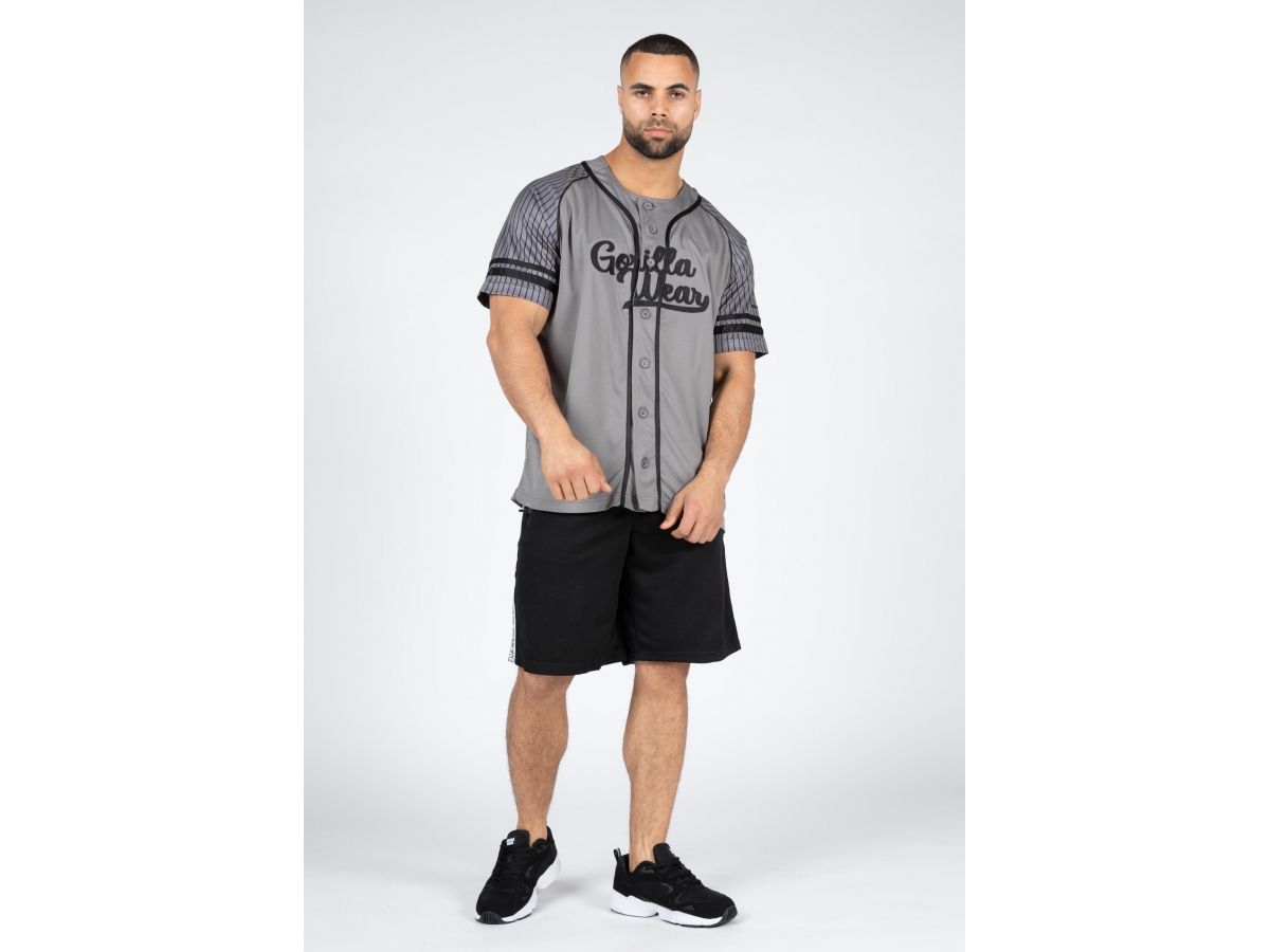 GORILLA WEAR - 82 BASEBALL JERSEY GREY - SZÜRKE PÓLÓ