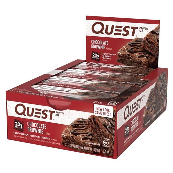 QUEST - QUEST PROTEIN BAR - 12X60 G - CHOCOLATE BROWNIE/CSOKOLÁDÉS BROWNIE