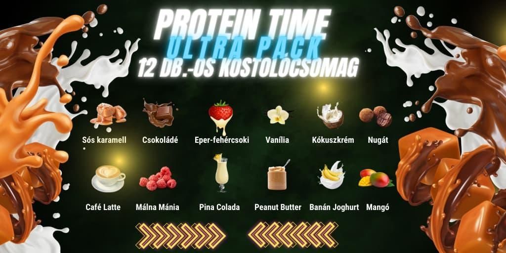 MARATHONTIME - ULTRA PACK - PROTEIN TIME - PRÉMIUM FEHÉRJE KÓSTOLÓ - 12X30 G MARATHONTIME - ULTRA PACK - PROTEIN TIME - PRÉMIUM FEHÉRJE KÓSTOLÓ - 12X30 G