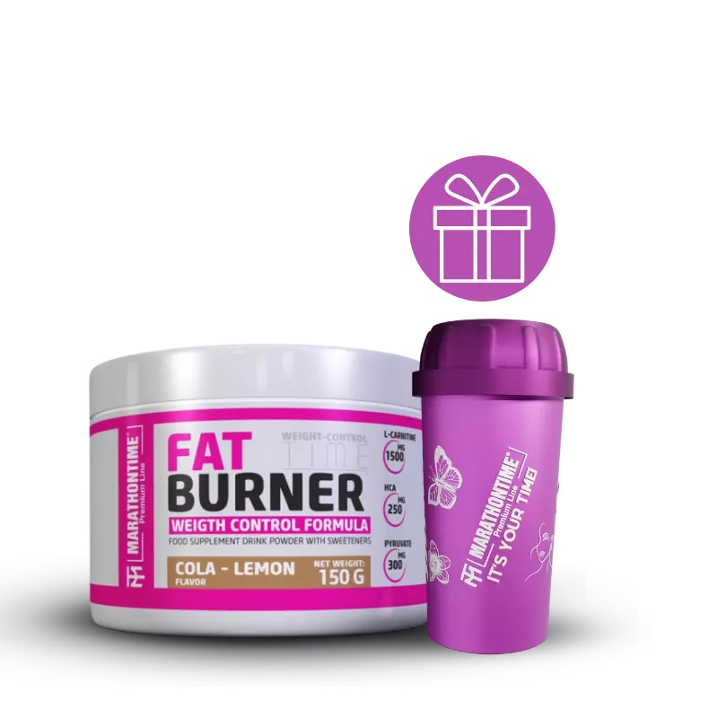 MARATHONTIME - FATBURNER - KOMPLEX ITALPOR L-KARNITINNAL, HCA-VAL, PYRUVATTAL, STEVIÁVAL ÉS VITAMINOKKAL - 150 G