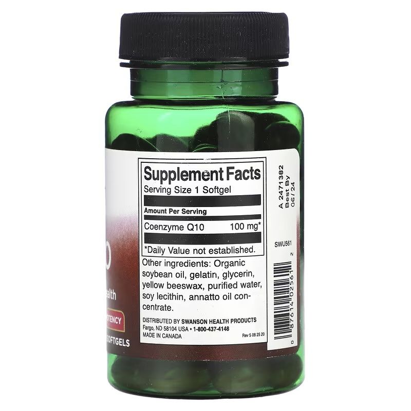 SWANSON - COQ10 100 MG - 100 KAPSZULA SWANSON - COQ10 100 MG - 100 KAPSZULA