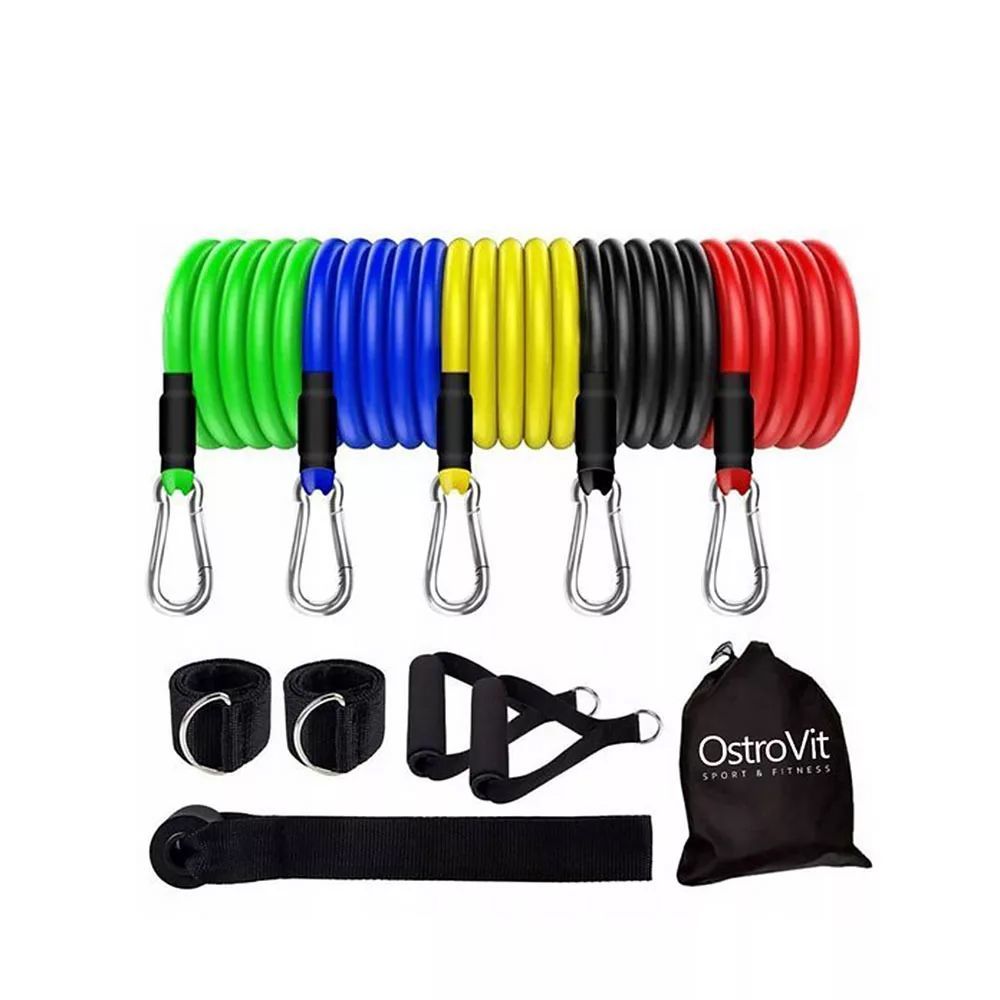 OSTROVIT - EXPANDER TRAINING BANDS SET - 5 GUMIKÖTÉLBŐL ÁLLÓ EDZŐSZETT - 1 CSOMAG OSTROVIT - EXPANDER TRAINING BANDS SET - 5 GUMIKÖTÉLBŐL ÁLLÓ EDZŐSZETT - 1 CSOMAG
