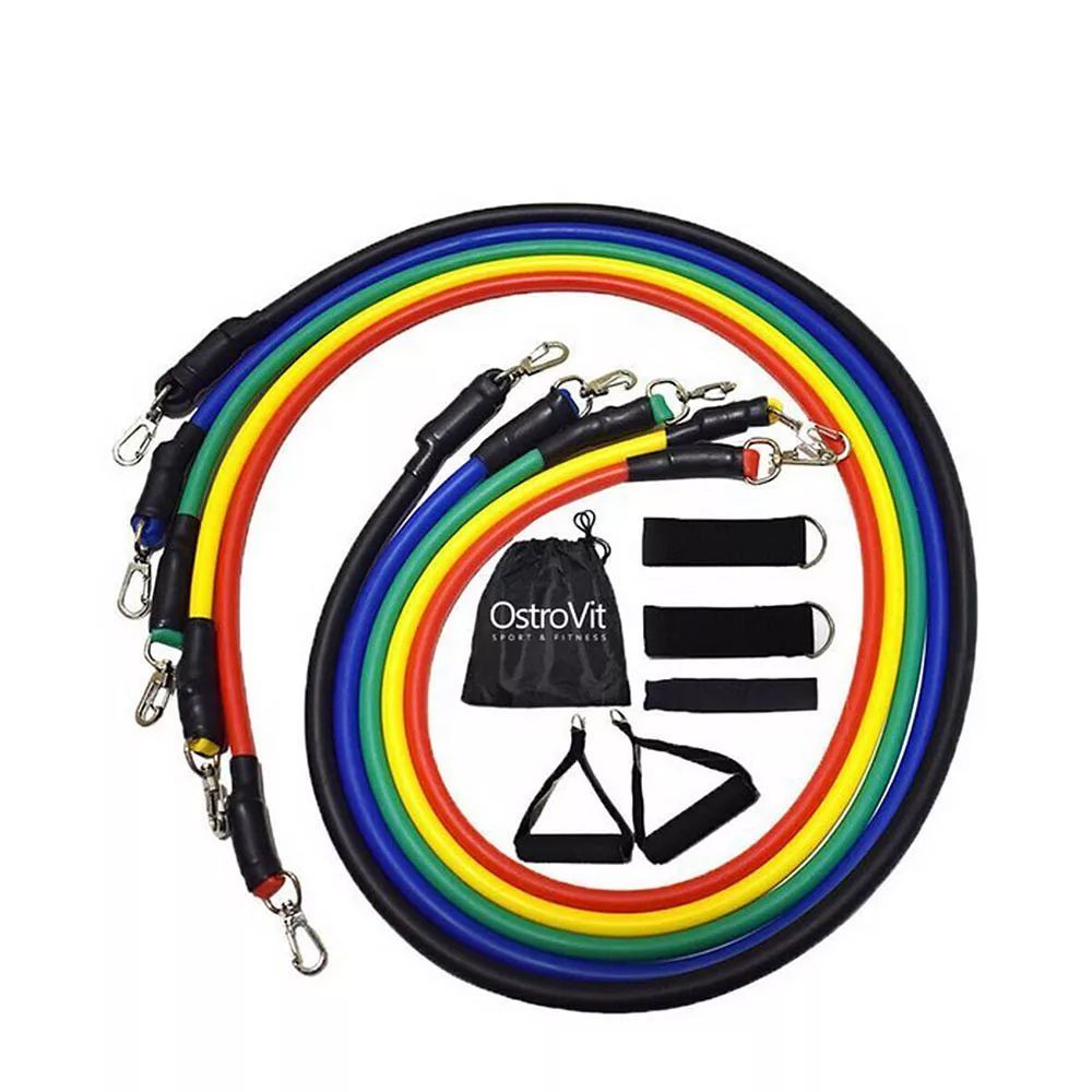 OSTROVIT - EXPANDER TRAINING BANDS SET - 5 GUMIKÖTÉLBŐL ÁLLÓ EDZŐSZETT - 1 CSOMAG OSTROVIT - EXPANDER TRAINING BANDS SET - 5 GUMIKÖTÉLBŐL ÁLLÓ EDZŐSZETT - 1 CSOMAG