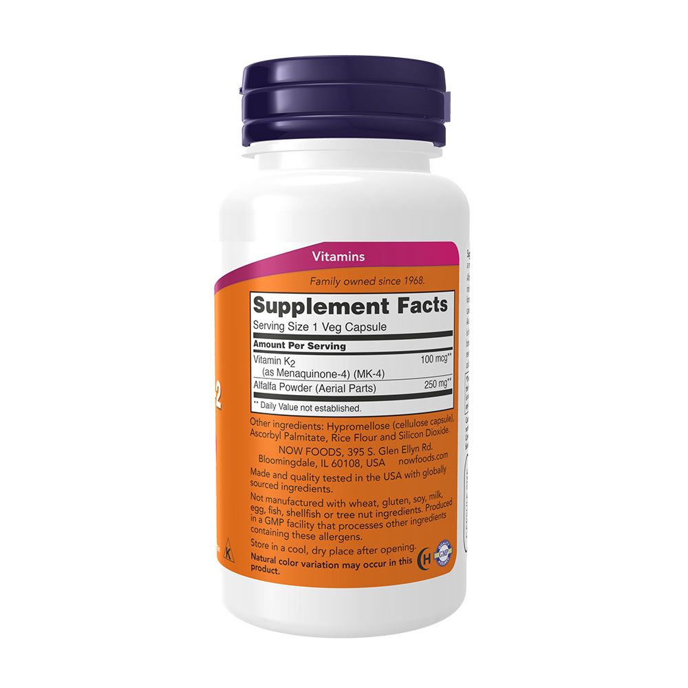 NOW - K2-VITAMIN 100 MCG - 100 KAPSZULA NOW - K2-VITAMIN 100 MCG - 100 KAPSZULA