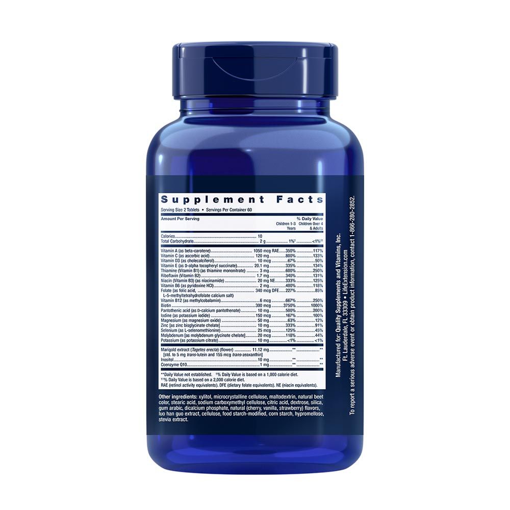 LIFE EXTENSION - CHILDREN'S FORMULA LIFE EXTENSION MIX - 120 RÁGÓTABLETTA
