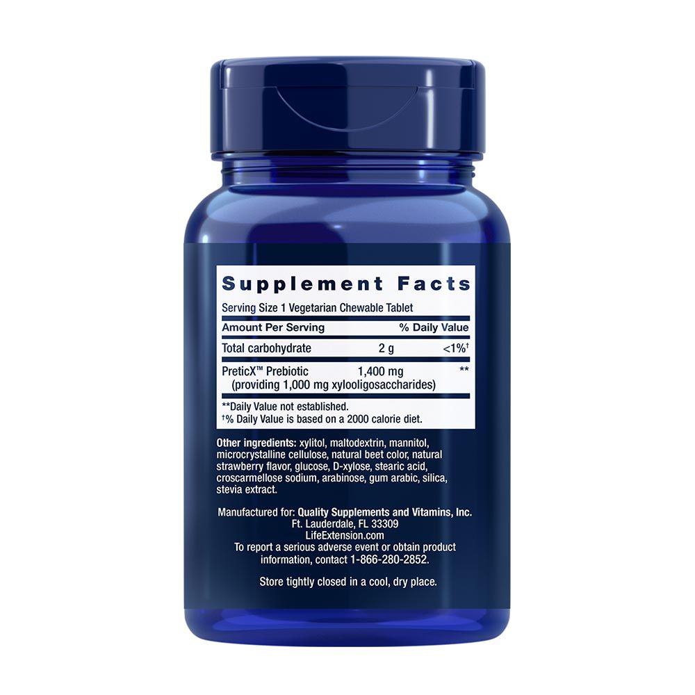 LIFE EXTENSION - FLORASSIST PREBIOTIC CHEWABLE (STRAWBERRY) - 60 TABLETTA LIFE EXTENSION - FLORASSIST PREBIOTIC CHEWABLE (STRAWBERRY) - 60 TABLETTA