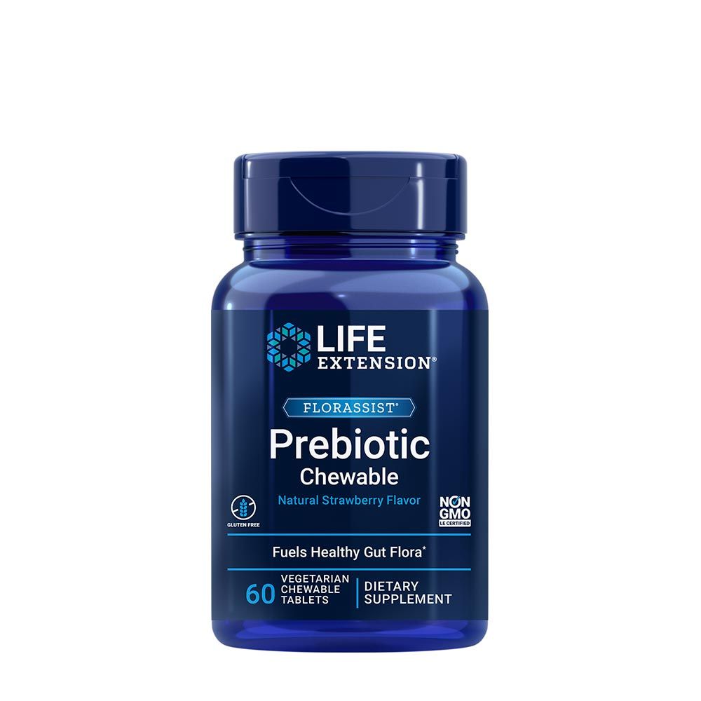 LIFE EXTENSION - FLORASSIST PREBIOTIC CHEWABLE (STRAWBERRY) - 60 TABLETTA LIFE EXTENSION - FLORASSIST PREBIOTIC CHEWABLE (STRAWBERRY) - 60 TABLETTA