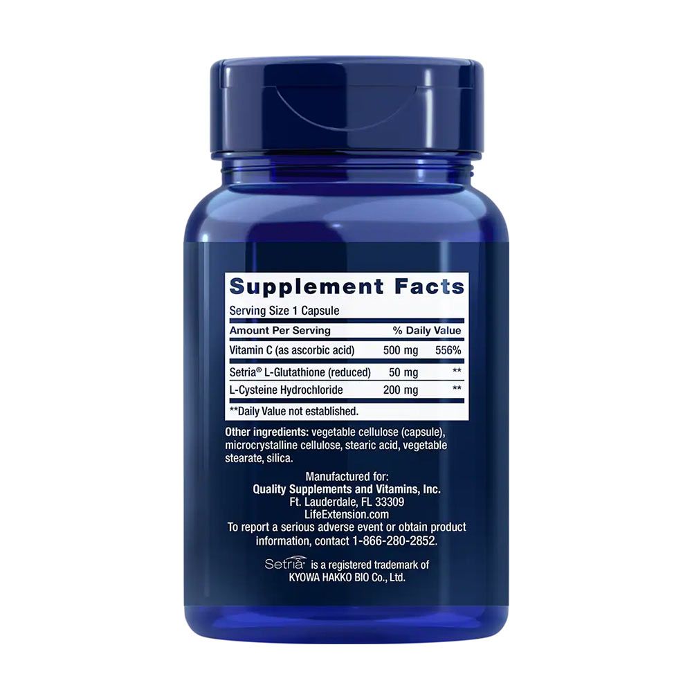 LIFE EXTENSION - GLUTATHIONE, CYSTEINE & C - 100 KAPSZULA LIFE EXTENSION - GLUTATHIONE, CYSTEINE & C - 100 KAPSZULA