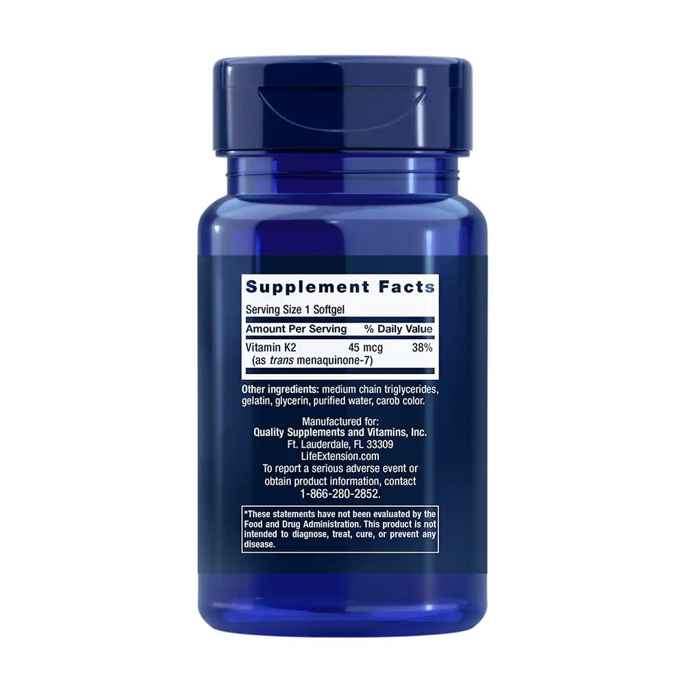 LIFE EXTENSION - LOW DOSE VITAMIN K2 - 90 KAPSZULA LIFE EXTENSION - LOW DOSE VITAMIN K2 - 90 KAPSZULA