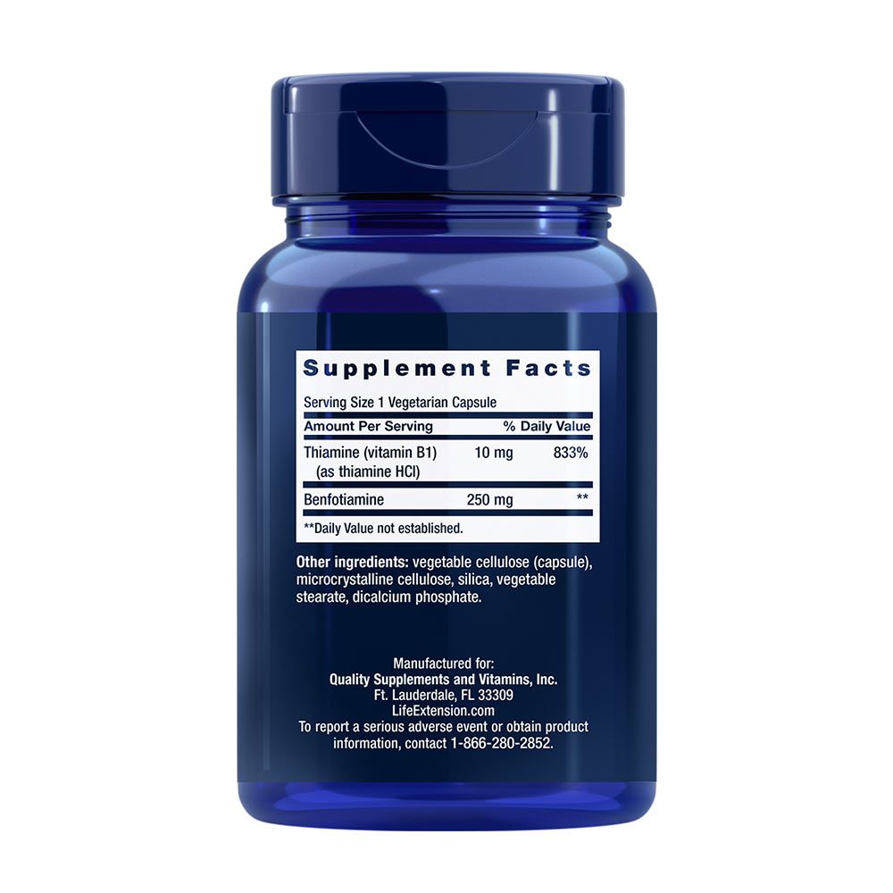 LIFE EXTENSION - MEGA BENFOTIAMINE 250 MG - 120 KAPSZULA LIFE EXTENSION - MEGA BENFOTIAMINE 250 MG - 120 KAPSZULA