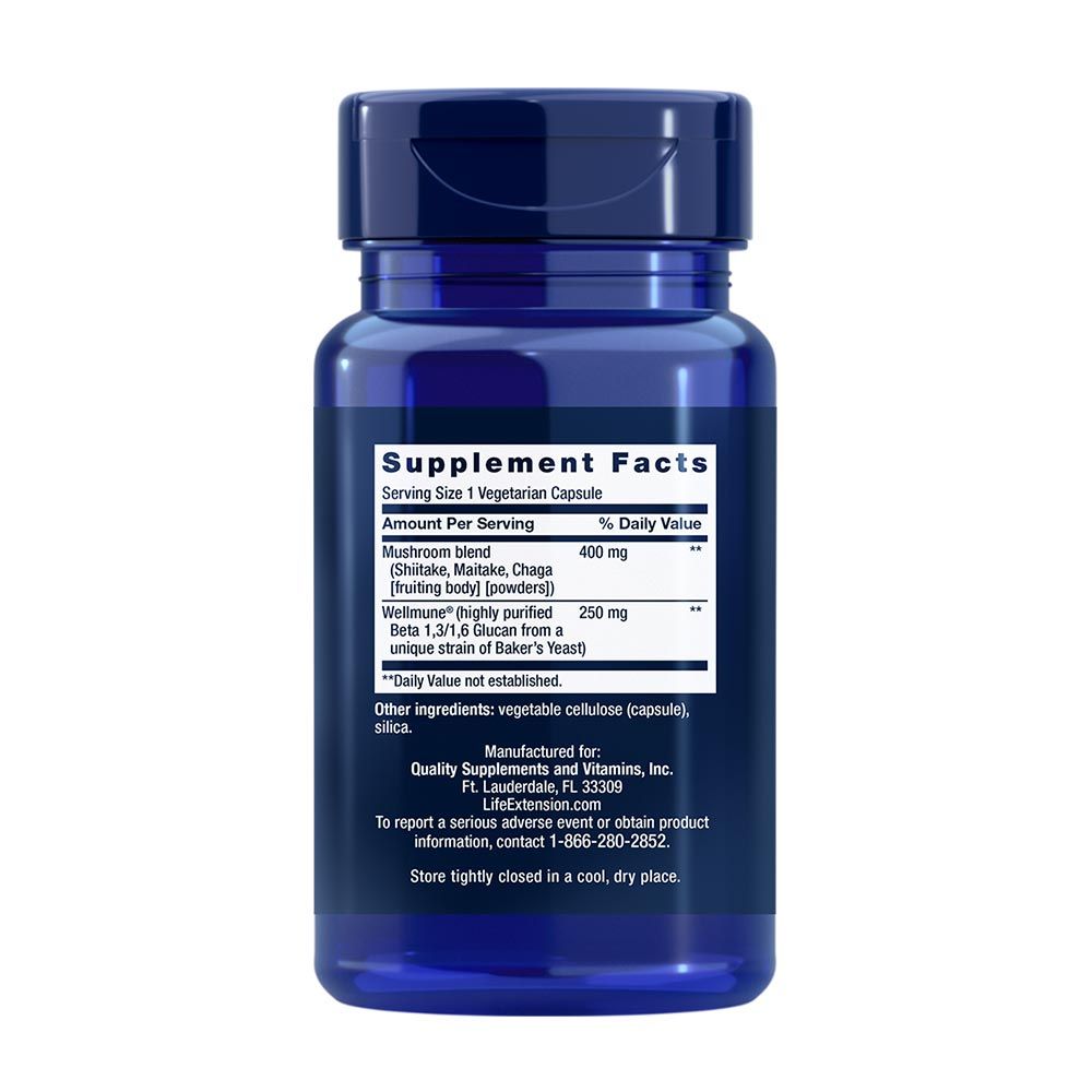LIFE EXTENSION - MUSHROOM IMMUNE WITH BETA GLUCANS - 30 KAPSZULA LIFE EXTENSION - MUSHROOM IMMUNE WITH BETA GLUCANS - 30 KAPSZULA