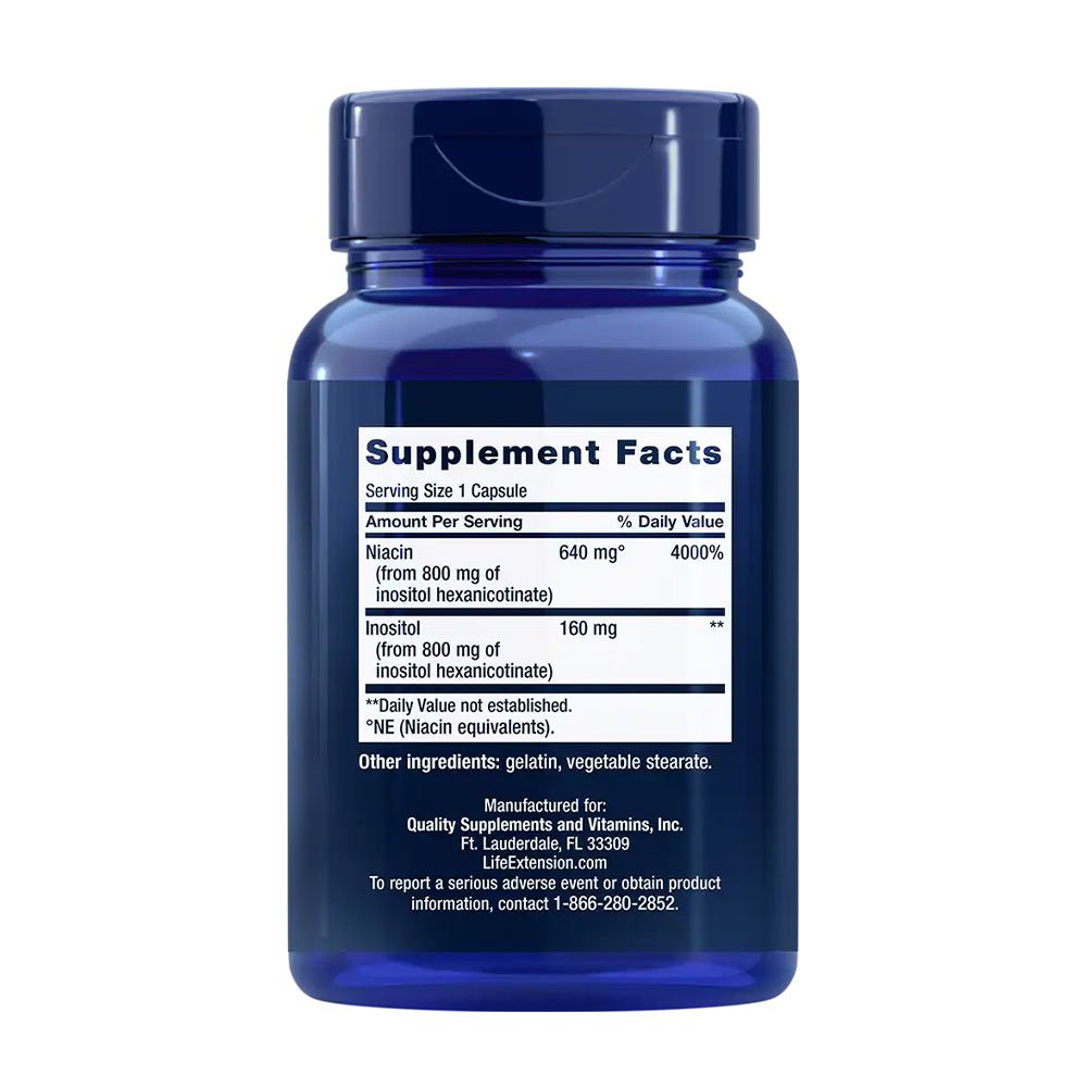 LIFE EXTENSION - NO FLUSH NIACIN 640 MG - 100 KAPSZULA LIFE EXTENSION - NO FLUSH NIACIN 640 MG - 100 KAPSZULA