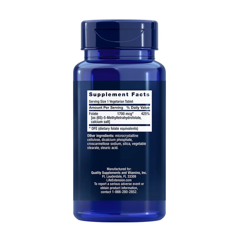 LIFE EXTENSION - OPTIMIZED FOLATE 1700 MCG - 100 KAPSZULA LIFE EXTENSION - OPTIMIZED FOLATE 1700 MCG - 100 KAPSZULA