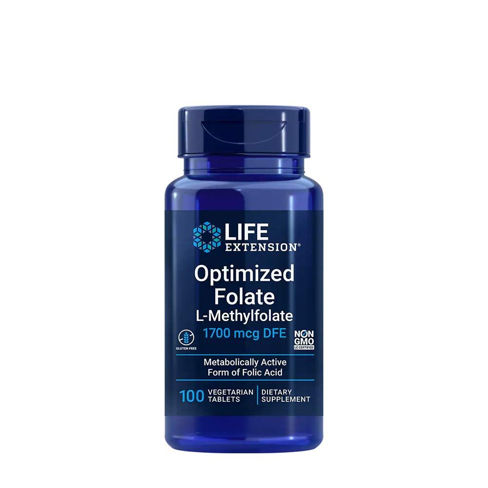 LIFE EXTENSION - OPTIMIZED FOLATE 1700 MCG - 100 KAPSZULA LIFE EXTENSION - OPTIMIZED FOLATE 1700 MCG - 100 KAPSZULA