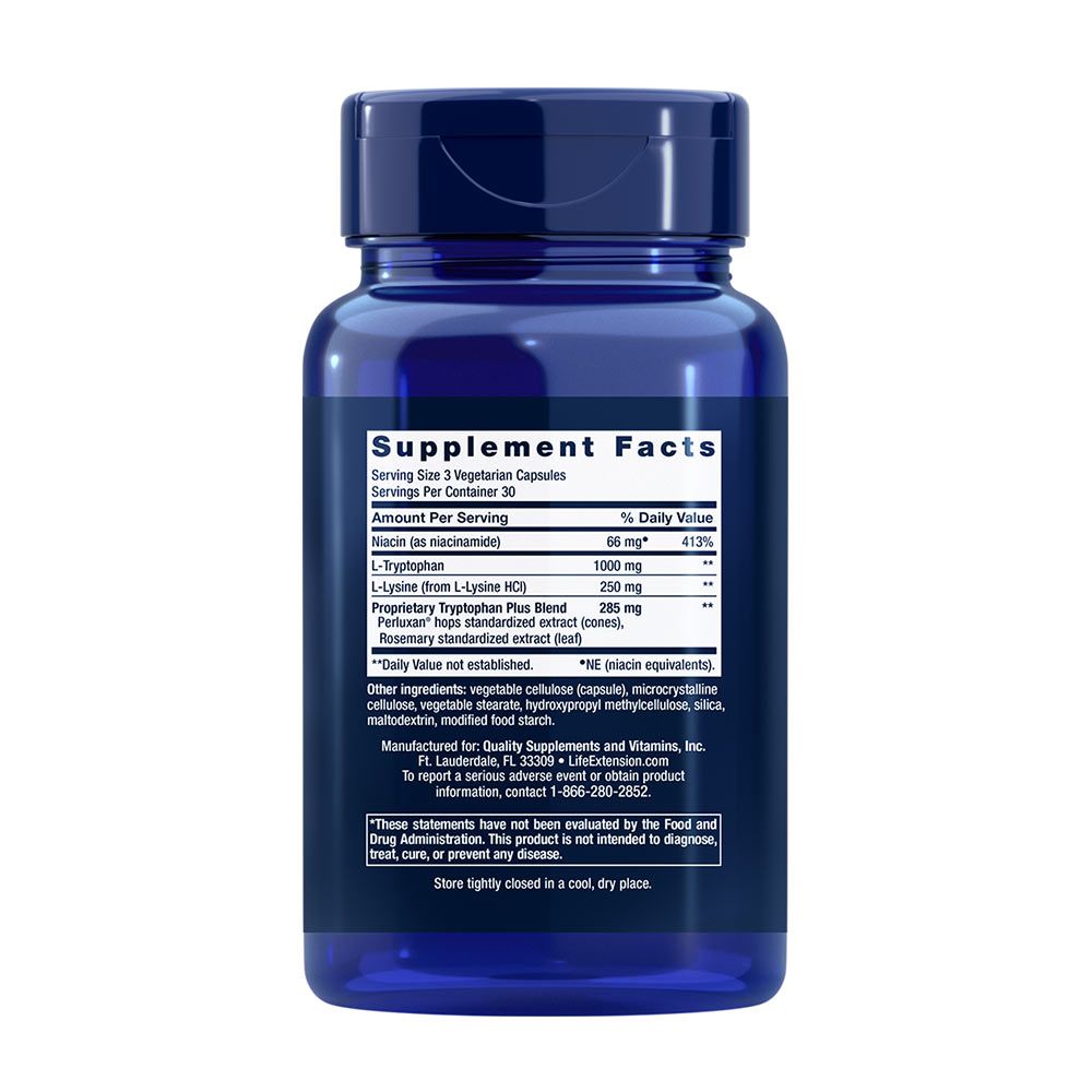 LIFE EXTENSION - OPTIMIZED TRYPTOPHAN PLUS - 90 KAPSZULA LIFE EXTENSION - OPTIMIZED TRYPTOPHAN PLUS - 90 KAPSZULA