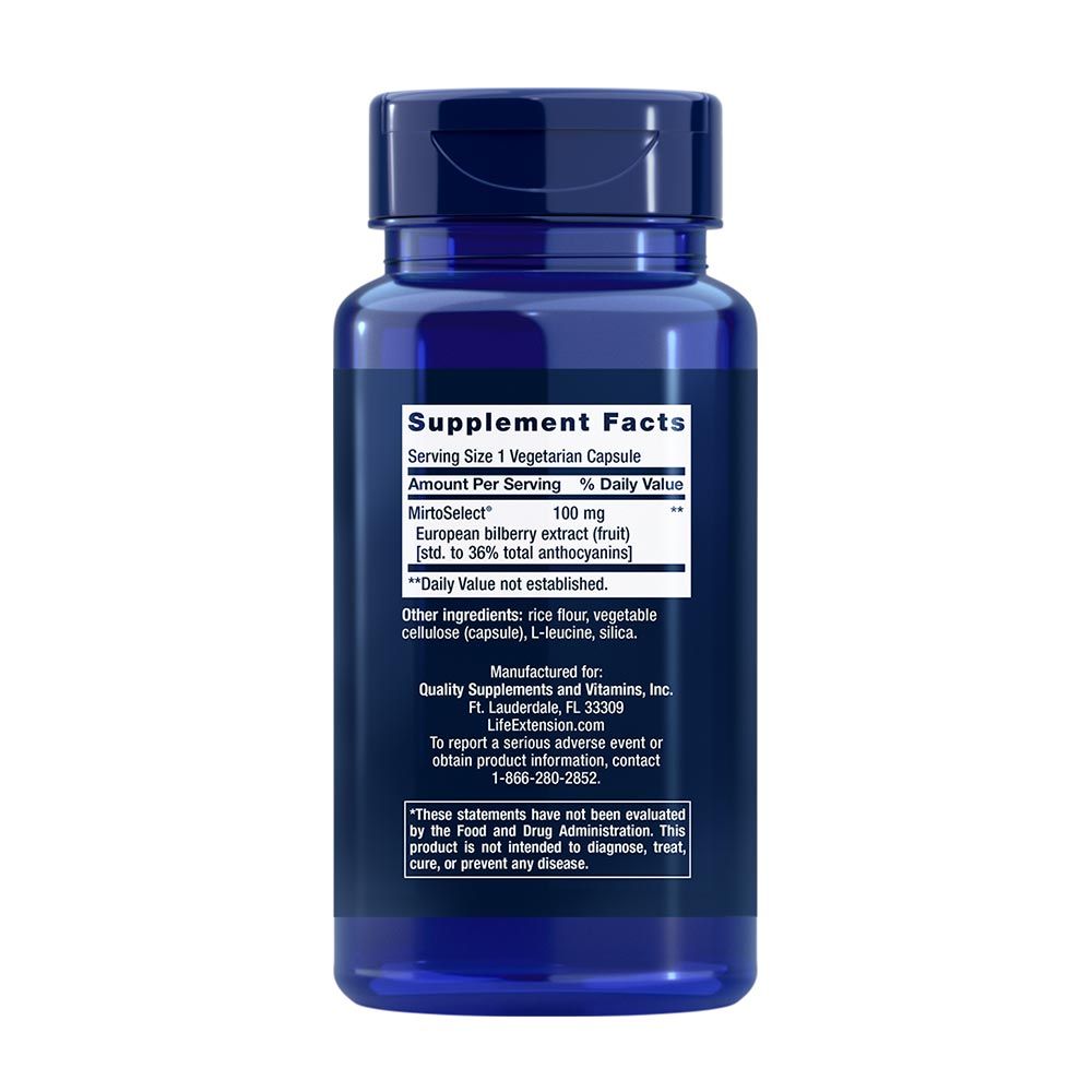 LIFE EXTENSION - STANDARDIZED EUROPEAN BILBERRY EXTRACT - 90 KAPSZULA LIFE EXTENSION - STANDARDIZED EUROPEAN BILBERRY EXTRACT - 90 KAPSZULA