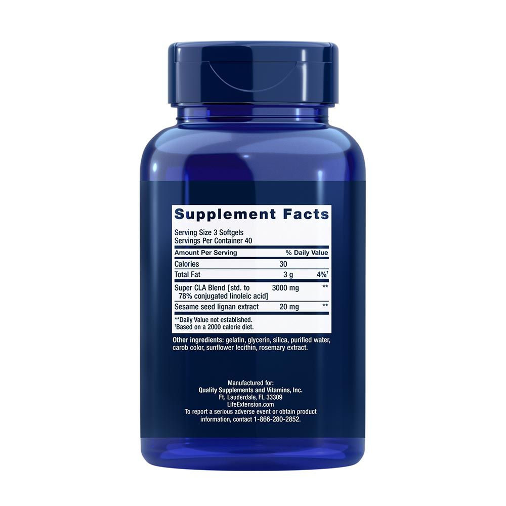LIFE EXTENSION - SUPER CLA BLEND WITH SESAME LIGNANS - 120 KAPSZULA LIFE EXTENSION - SUPER CLA BLEND WITH SESAME LIGNANS - 120 KAPSZULA