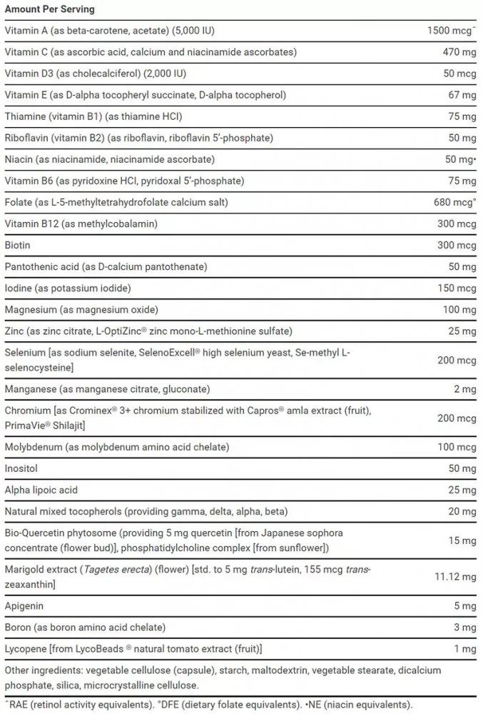 LIFE EXTENSION - TWO-PER-DAY CAPSULES - 120 KAPSZULA