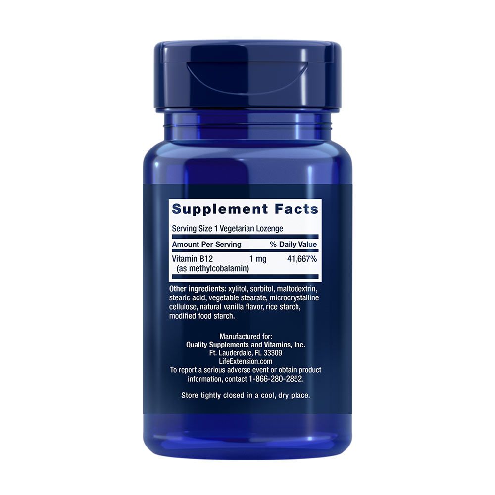 LIFE EXTENSION - VITAMIN B12 METHYLCOBALAMIN 1 MG - 60 KAPSZULA LIFE EXTENSION - VITAMIN B12 METHYLCOBALAMIN 1 MG - 60 KAPSZULA