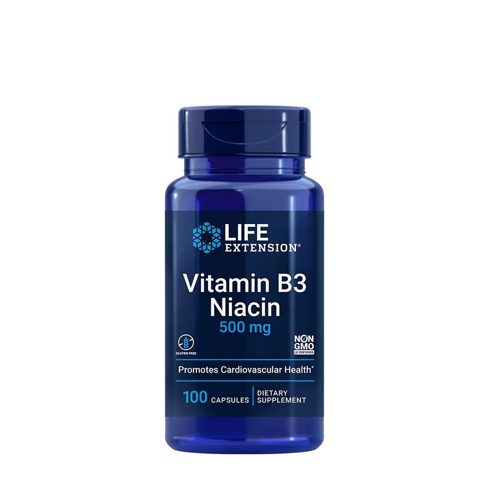 LIFE EXTENSION - VITAMIN - B3 (NIACIN) 500 MG - 100 KAPSZULA