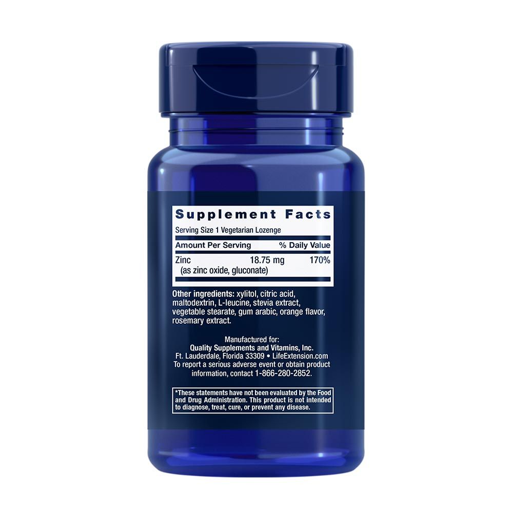 LIFE EXTENSION - ZINC LOZENGES (CITRUS-ORANGE FLAVOR) - 60 KAPSZULA LIFE EXTENSION - ZINC LOZENGES (CITRUS-ORANGE FLAVOR) - 60 KAPSZULA