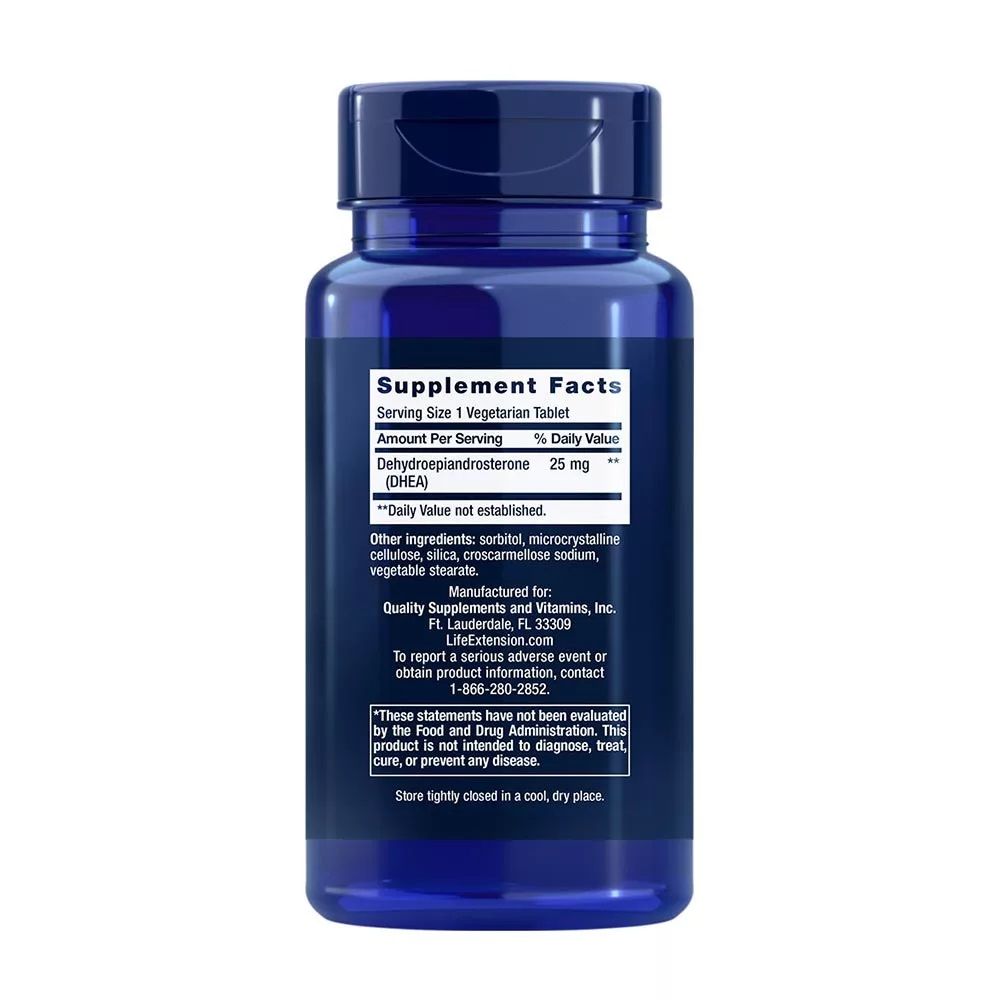 LIFE EXTENSION - DHEA 25 MG - DISSOLVE IN MOUTH TABLETS - SZÁJBAN OLDÓDÓ FORMULA - 100 TABLETTA LIFE EXTENSION - DHEA 25 MG - DISSOLVE IN MOUTH TABLETS - SZÁJBAN OLDÓDÓ FORMULA - 100 TABLETTA