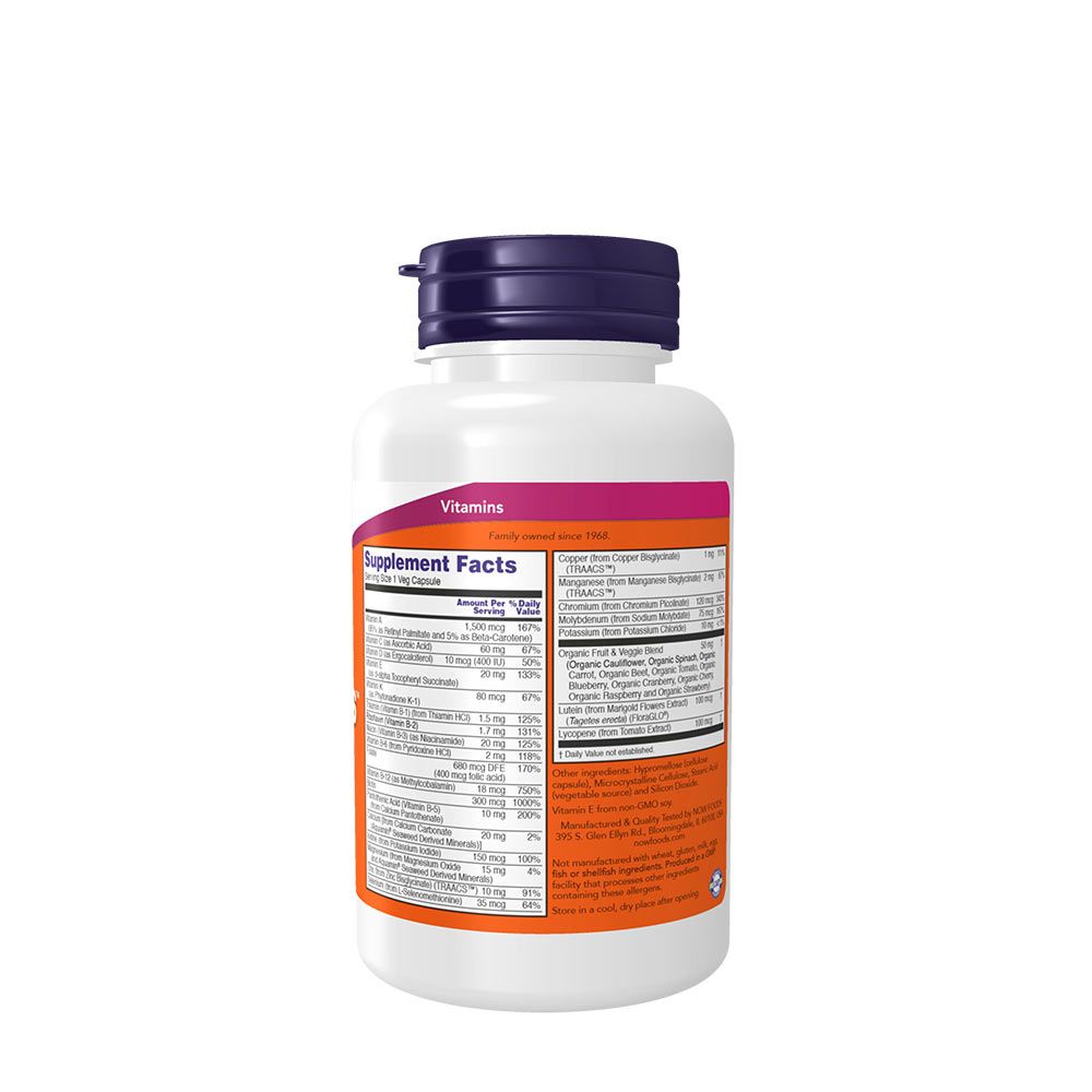 NOW - DAILY VITS - MULTIVITAMIN - 120 KAPSZULA NOW - DAILY VITS - MULTIVITAMIN - 120 KAPSZULA