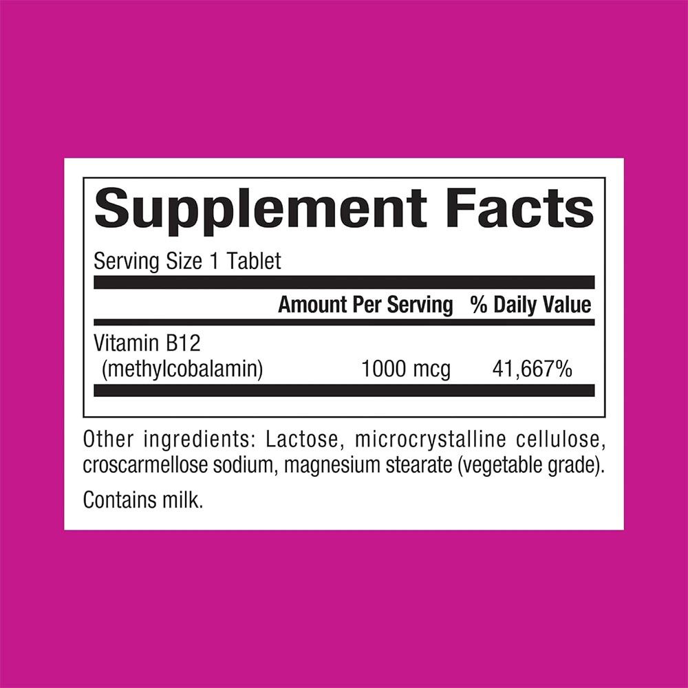 NATURAL FACTORS -B12 METHYLCOBALAMIN 1000 MCG - 210 TABLETTA NATURAL FACTORS -B12 METHYLCOBALAMIN 1000 MCG - 210 TABLETTA