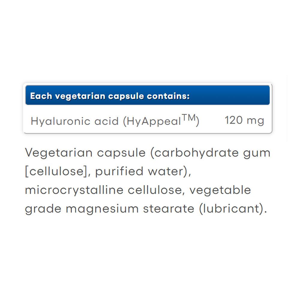 NATURAL FACTORS - HYAPPEAL VEGAN HYALURONIC ACID - 60 KAPSZULA
