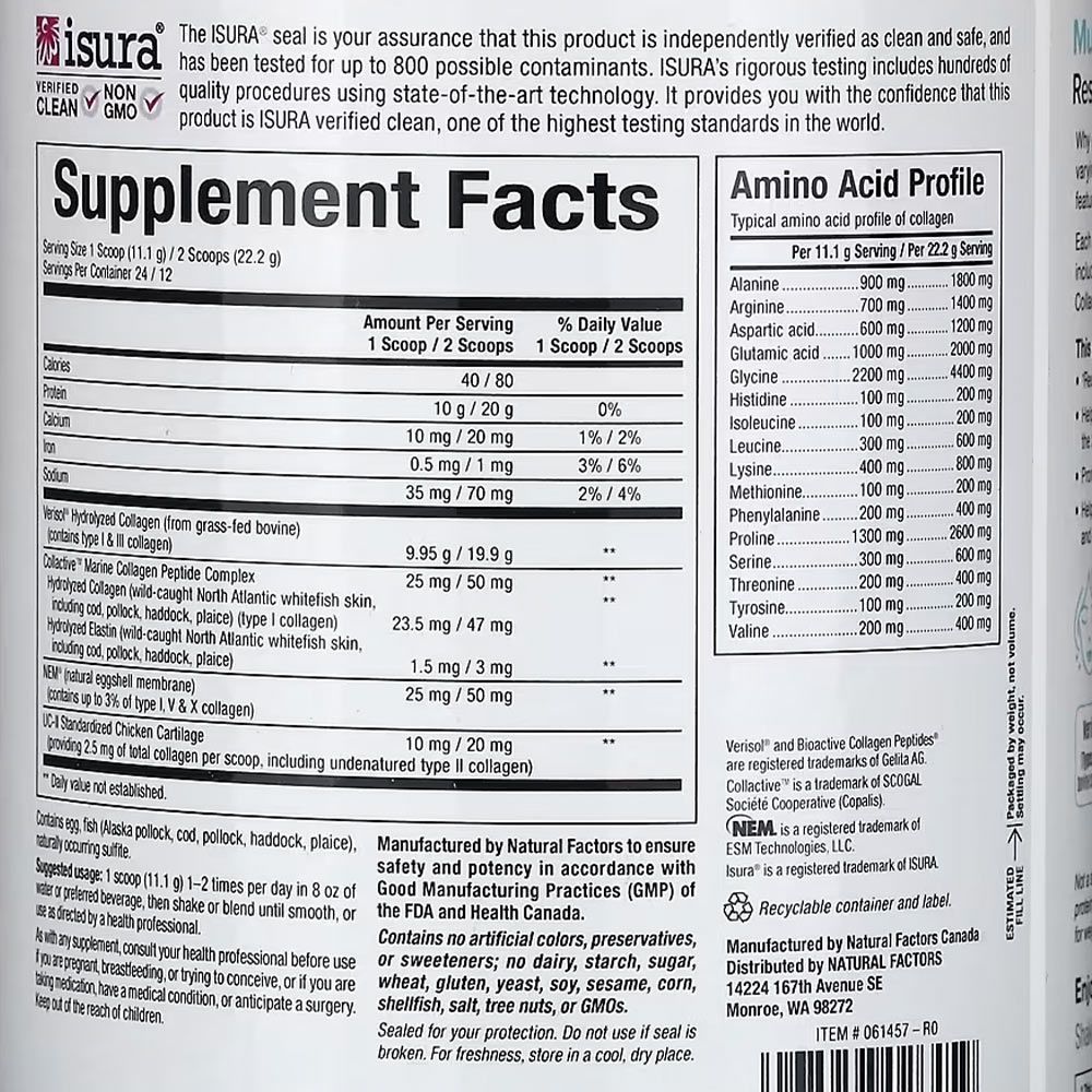 NATURAL FACTORS - TOTAL BODY MULTI COLLAGEN - 267 G NATURAL FACTORS - TOTAL BODY MULTI COLLAGEN - 267 G