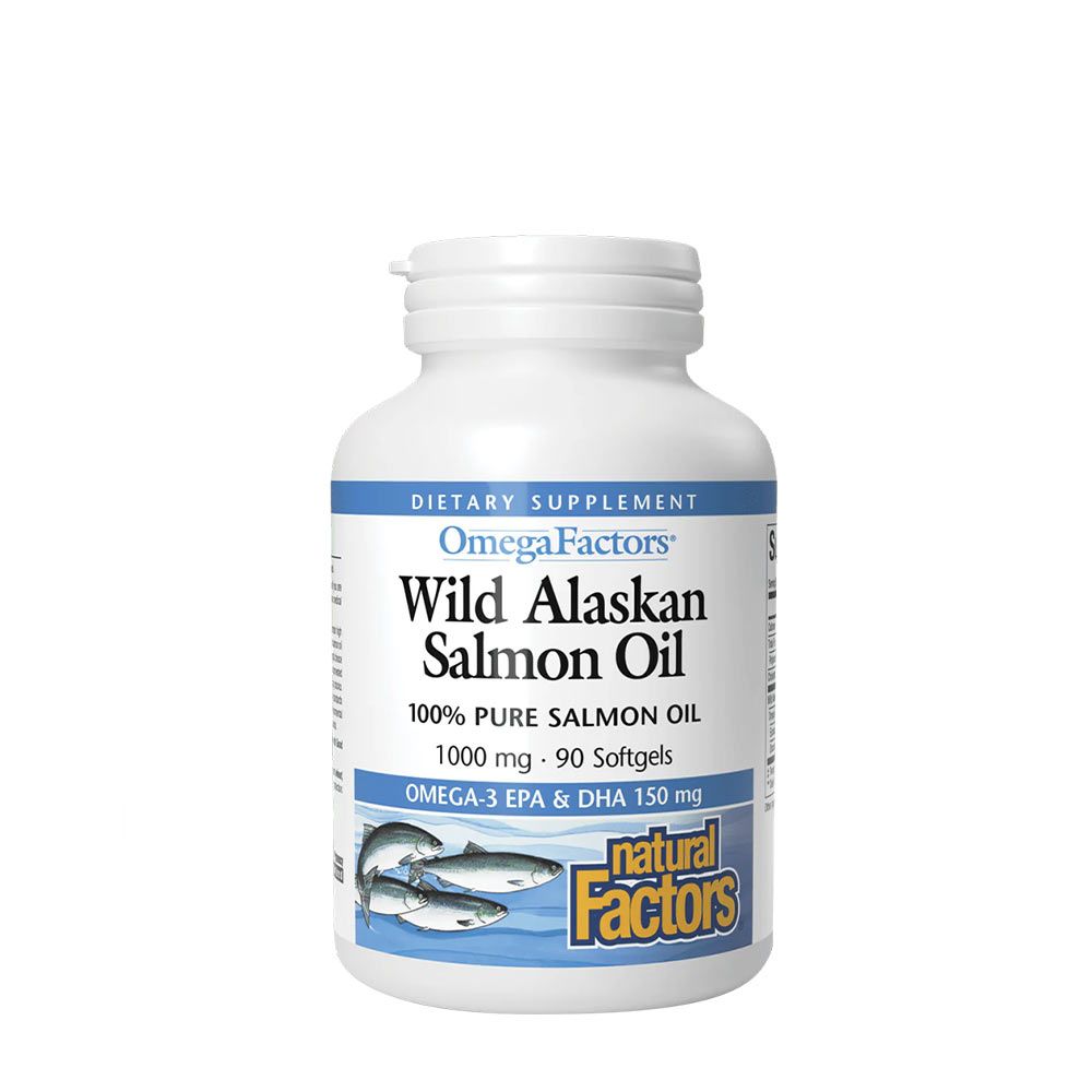 NATURAL FACTORS - WILD ALASKAN SALMON OIL - 90 KAPSZULA