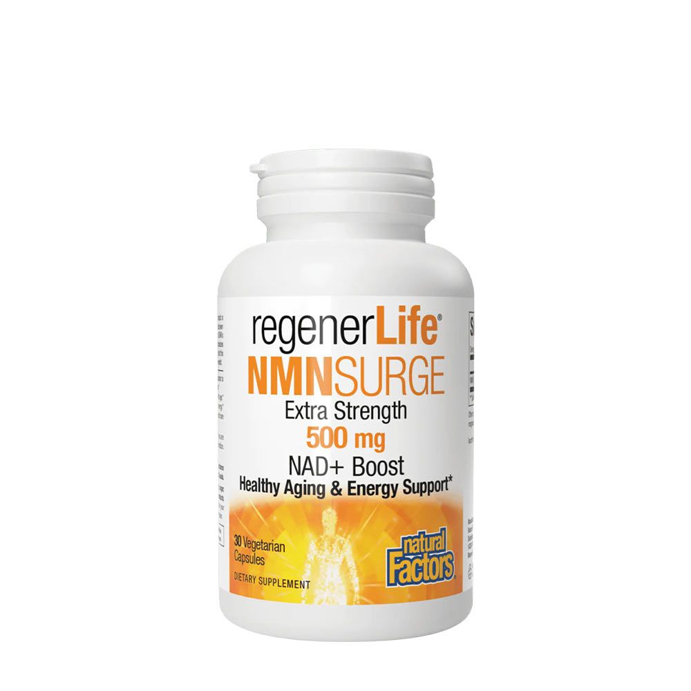 NATURAL FACTORS - REGENERLIFE NMNSURGE NAD+ BOOST 500 MG - 30 KAPSZULA NATURAL FACTORS - REGENERLIFE NMNSURGE NAD+ BOOST 500 MG - 30 KAPSZULA