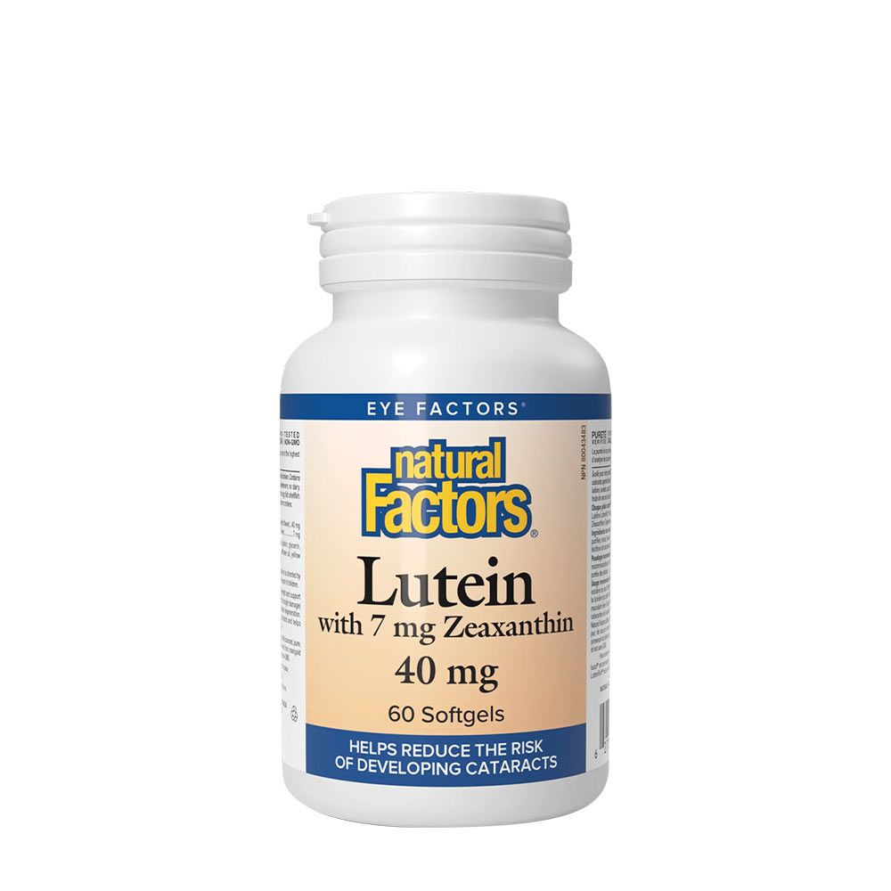 NATURAL FACTORS - LUTEIN 40 MG WITH ZEAXANTHIN - 60 KAPSZULA