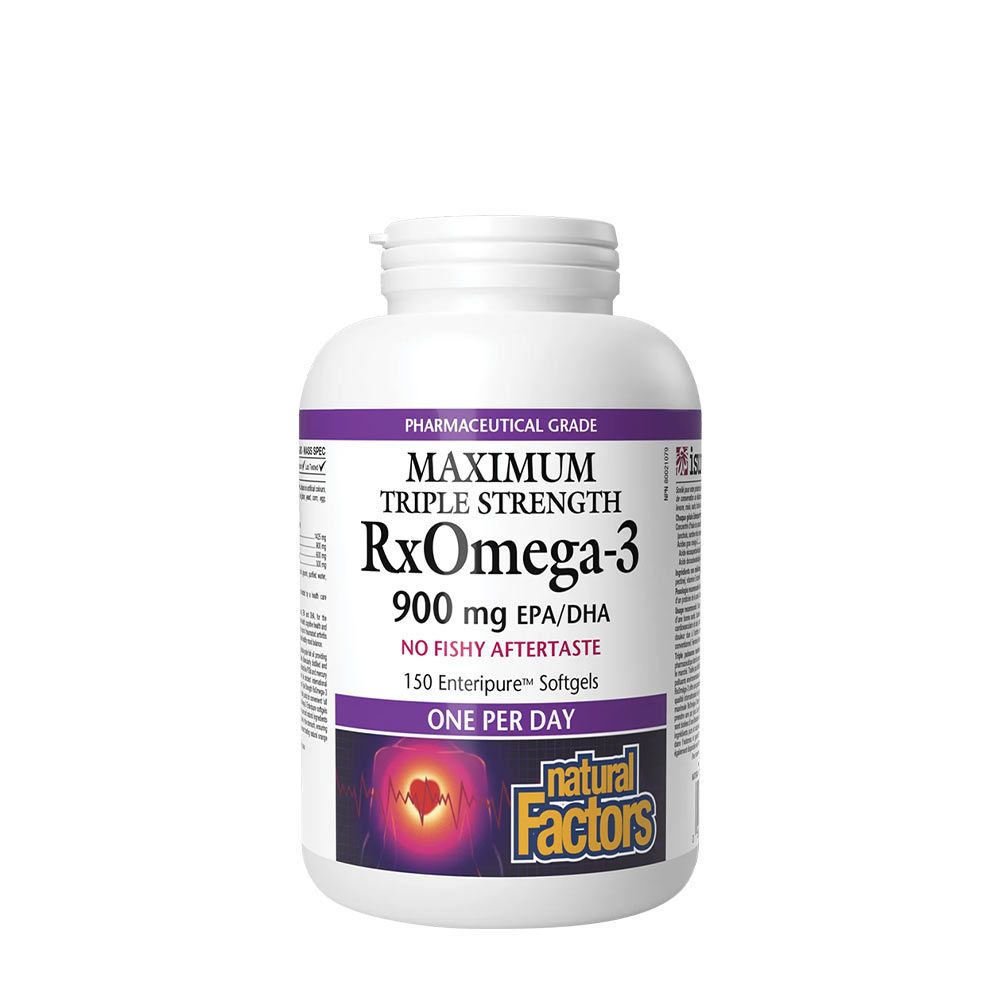 NATURAL FACTORS - RXOMEGA-3 MAXIMUM TRIPLE STRENGTH 900 MG - 150 KAPSZULA