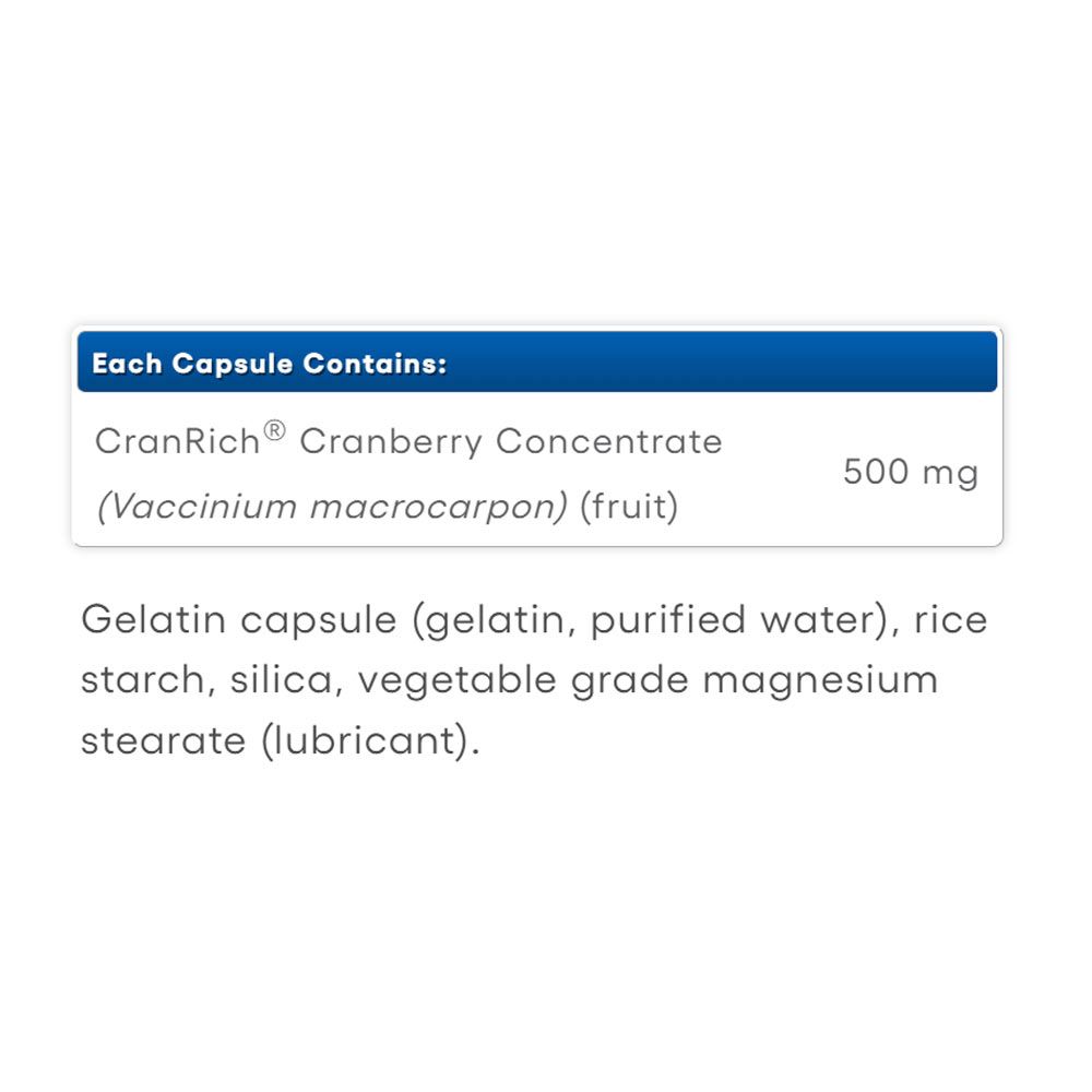 NATURAL FACTORS - SUPER STRENGTH CRANBERRY CONCENTRATE 500 MG - 90 KAPSZULA