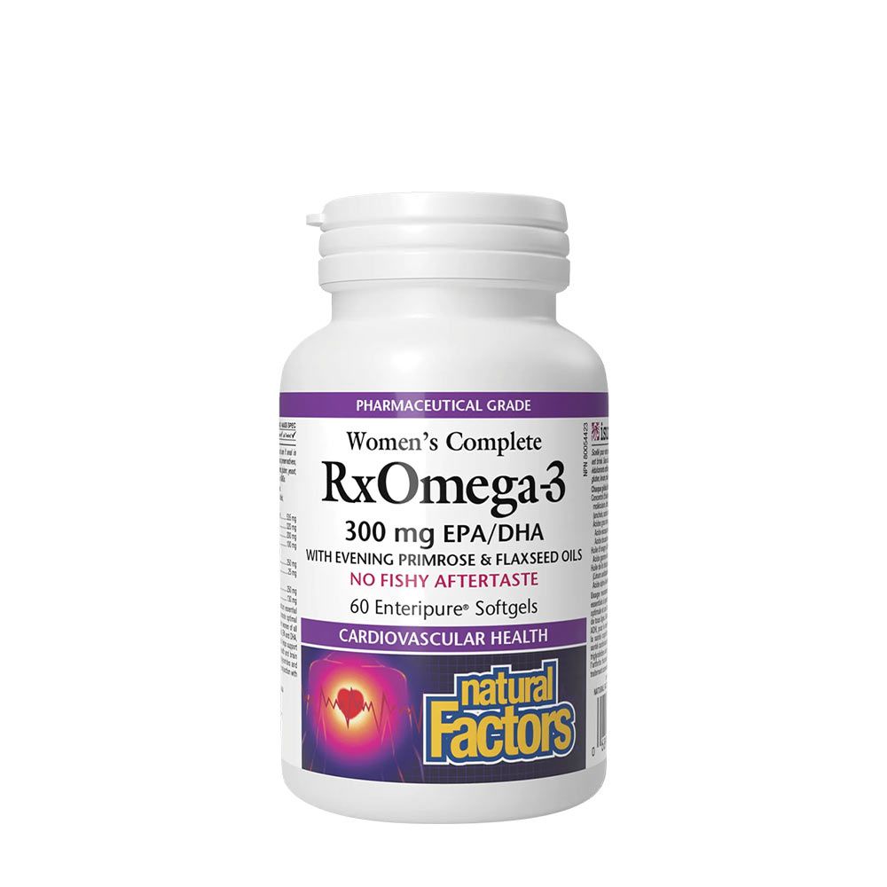 NATURAL FACTORS - WOMEN’S COMPLETE RXOMEGA-3 300 MG EPA/DHA - 60 KAPSZULA NATURAL FACTORS - WOMEN’S COMPLETE RXOMEGA-3 300 MG EPA/DHA - 60 KAPSZULA