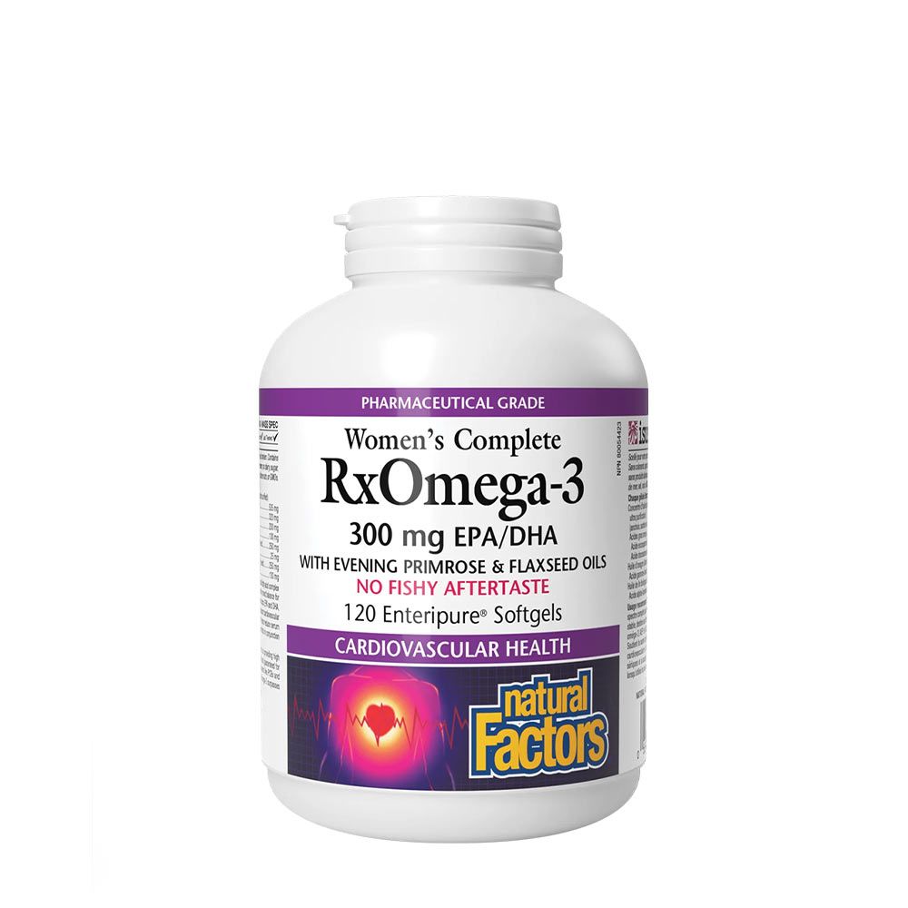 NATURAL FACTORS - WOMEN’S COMPLETE RXOMEGA-3 300 MG EPA/DHA - 120 KAPSZULA