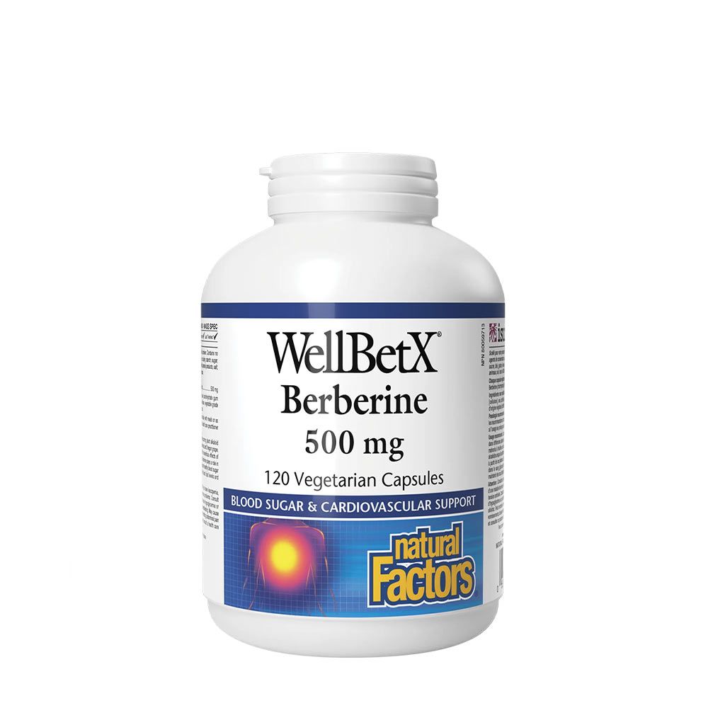 NATURAL FACTORS - WELLBETX BERBERINE 500 MG - 120 KAPSZULA