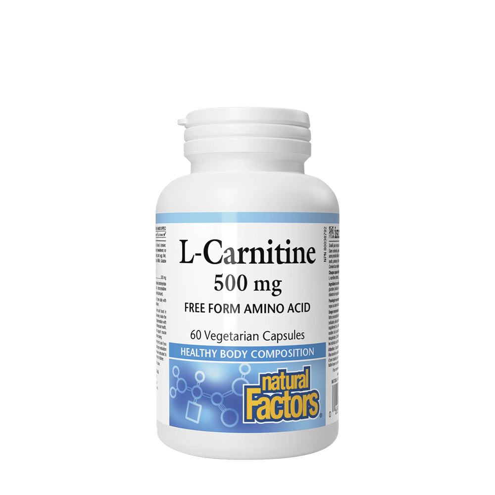 NATURAL FACTORS - L-CARNITINE 500 MG - 60 KAPSZULA NATURAL FACTORS - L-CARNITINE 500 MG - 60 KAPSZULA