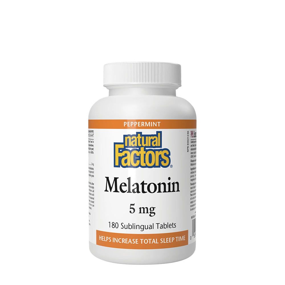 NATURAL FACTORS - MELATONIN 5 MG - 180 TABLETTA NATURAL FACTORS - MELATONIN 5 MG - 180 TABLETTA