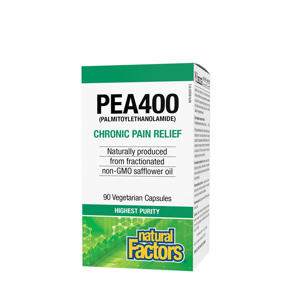 NATURAL FACTORS - PEA400 PALMITOYLETHANOLAMID - 90 KAPSZULA NATURAL FACTORS - PEA400 PALMITOYLETHANOLAMID - 90 KAPSZULA