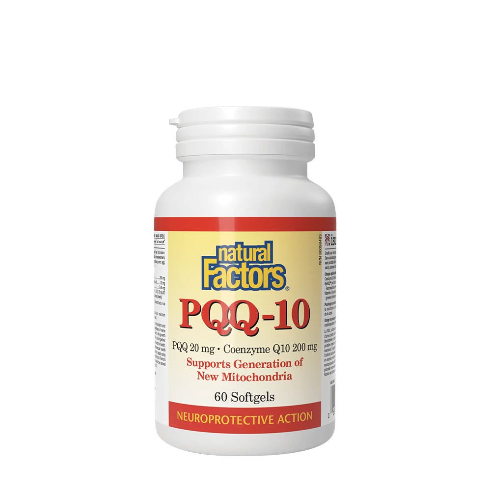 NATURAL FACTORS - PQQ-10 20 MG - Q10 KOENZIM 200 MG - 60 KAPSZULA NATURAL FACTORS - PQQ-10 20 MG - Q10 KOENZIM 200 MG - 60 KAPSZULA